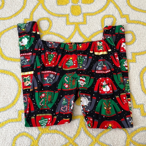 ❤️Ugly Sweater Soft Leggings❤️ Sz M (7-9) - Picture 1 of 4